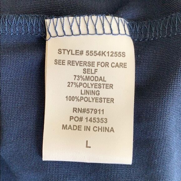 Superfoxx  Navy Scoop Neck Runched Dress - Picture 6 of 6